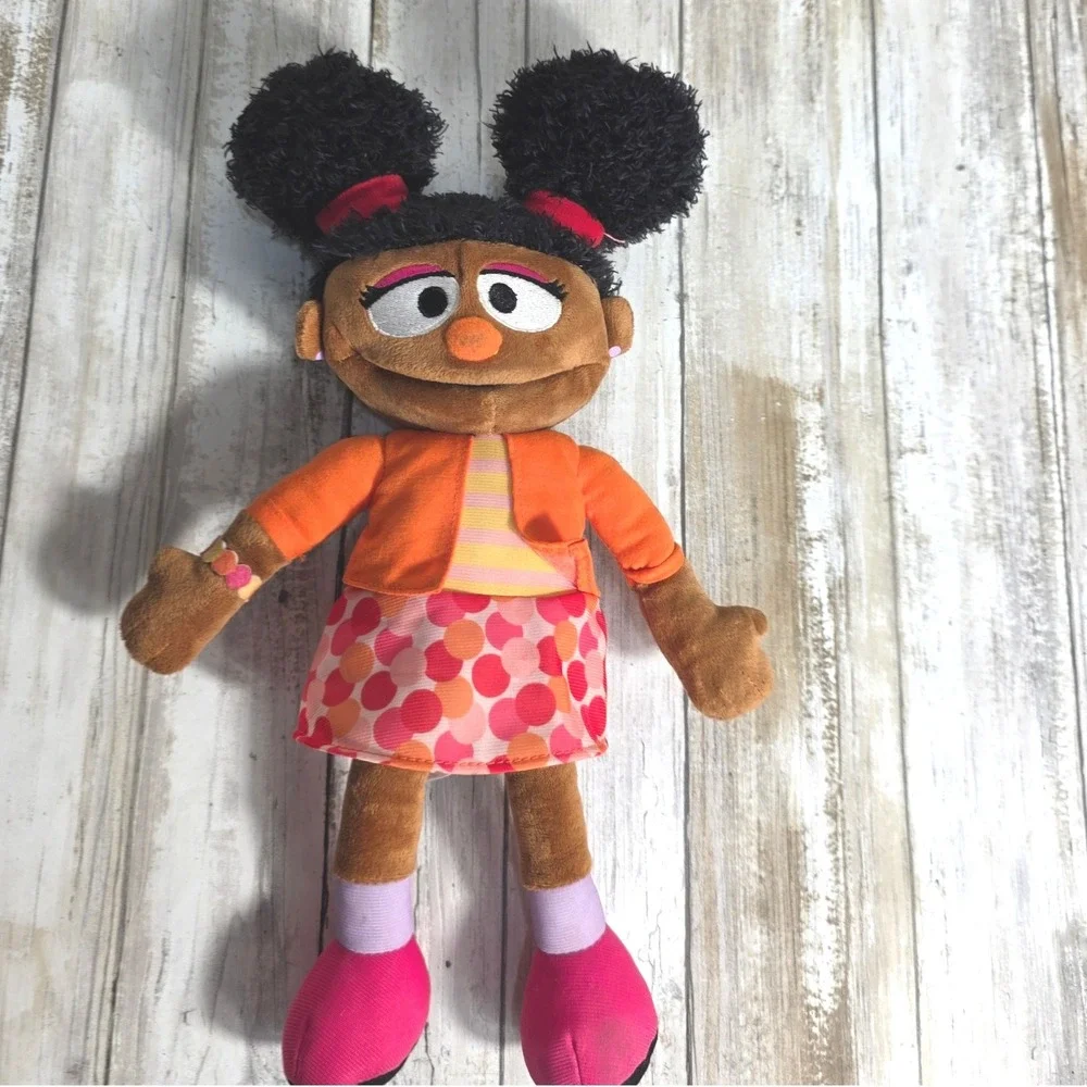 Sesame Street Gabrielle Plush Doll 13 Inch Just Play 2023 Orange Pink Outfit